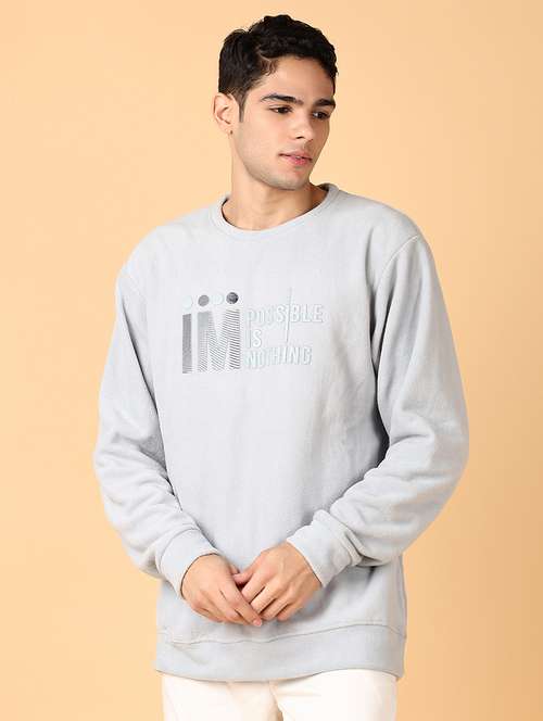 men long sleeves chest print sweatshirt - 21560550 -  Standard Image - 0