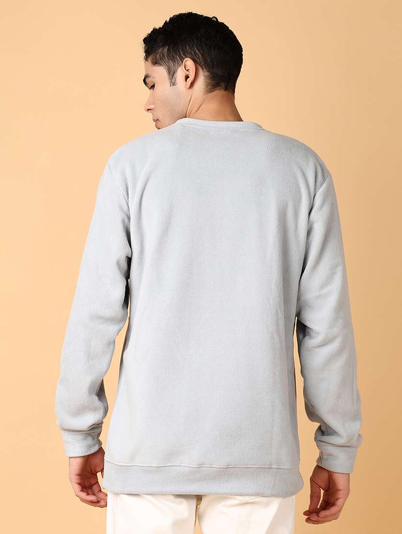 men long sleeves chest print sweatshirt - 21560550 -  Standard Image - 3