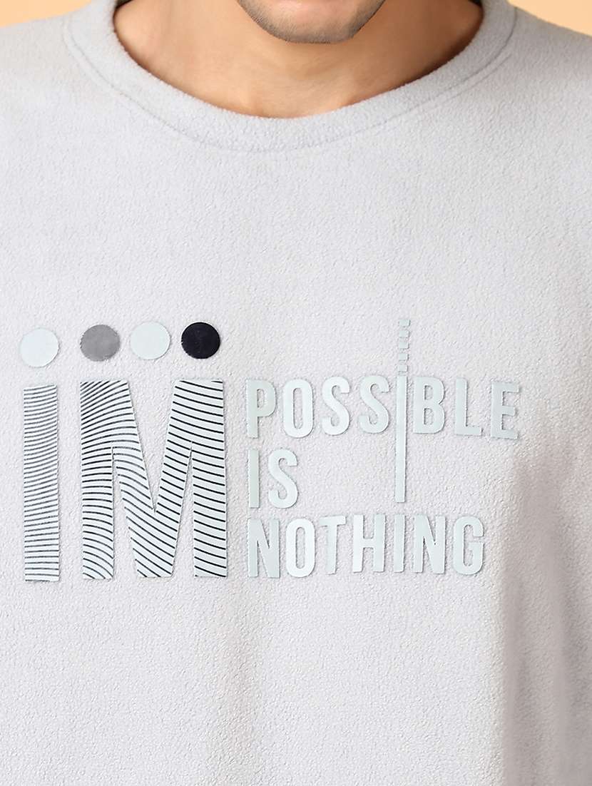 men long sleeves chest print sweatshirt - 21560550 -  Standard Image - 5