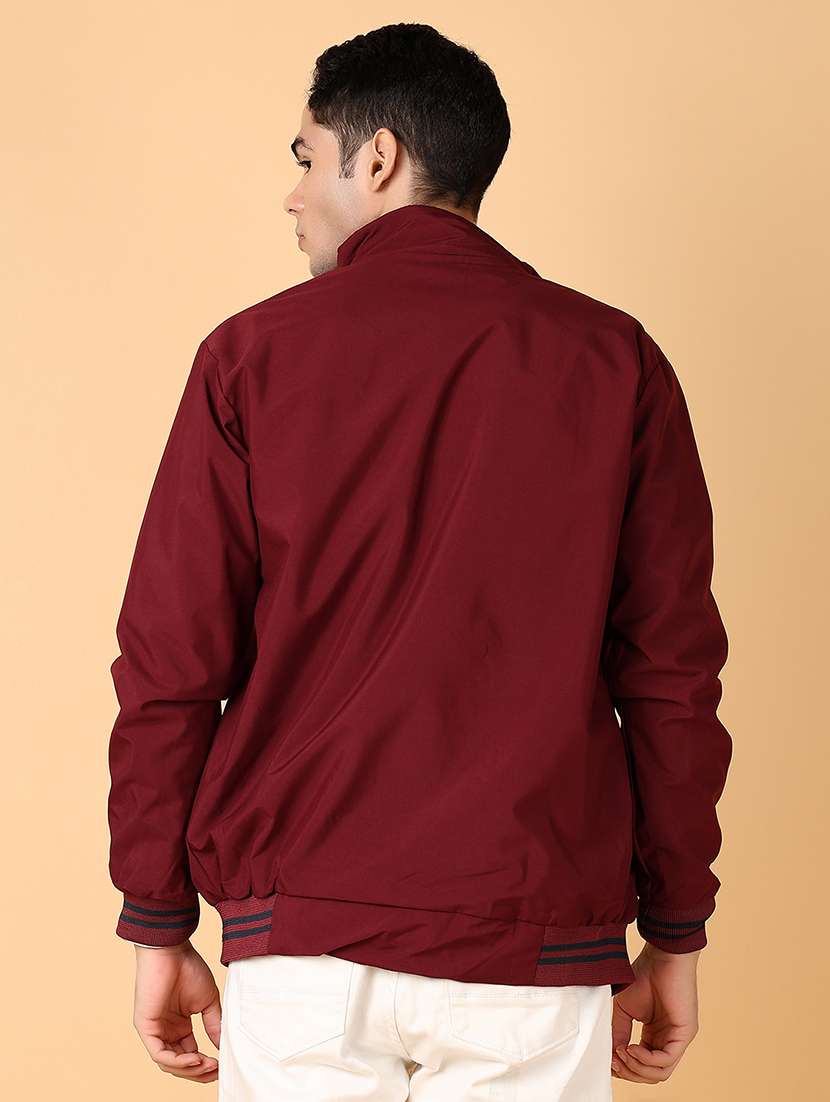 men long sleeves color block casual jacket - 21560551 -  Standard Image - 3