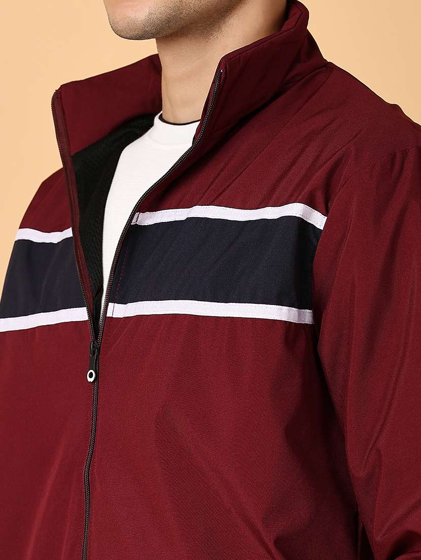 men long sleeves color block casual jacket - 21560551 -  Standard Image - 5