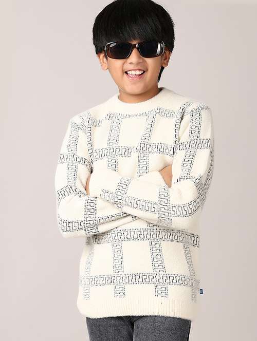 boys checkered long sleeve pullover sweater - 21560564 - Standard Image - 0