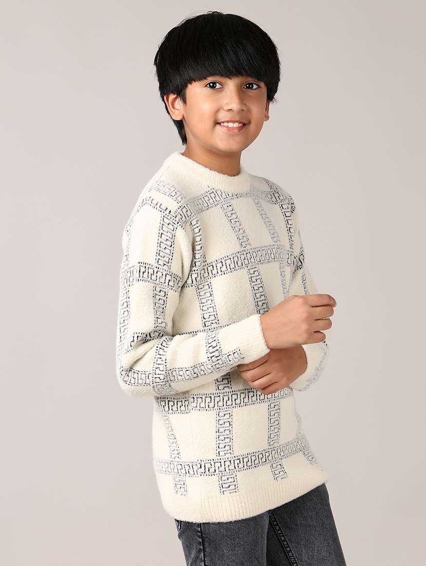 boys checkered long sleeve pullover sweater - 21560564 - Standard Image - 5