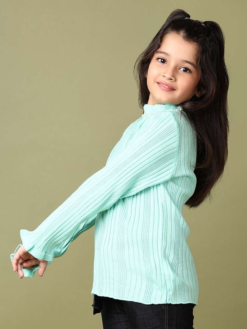 girls self design long sleeve pullover sweater - 21560605 -  Standard Image - 5