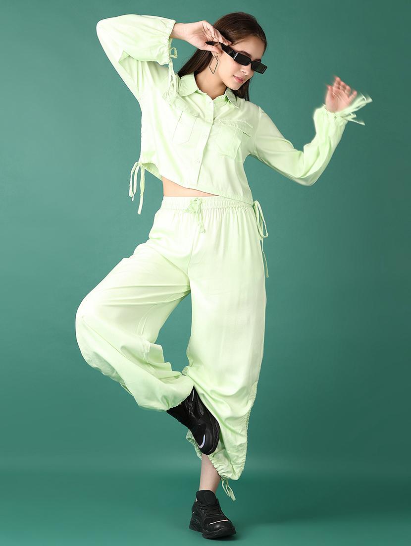 girls solid long sleeve shirt style top - 21560611 - Standard Image - 3