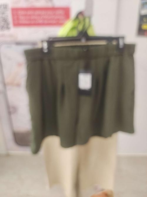 olive polyester shorts - 21560627 - Standard Image - 0