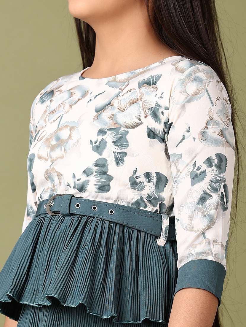 women printed round neck layered dress - 21560895 -  Standard Image - 5