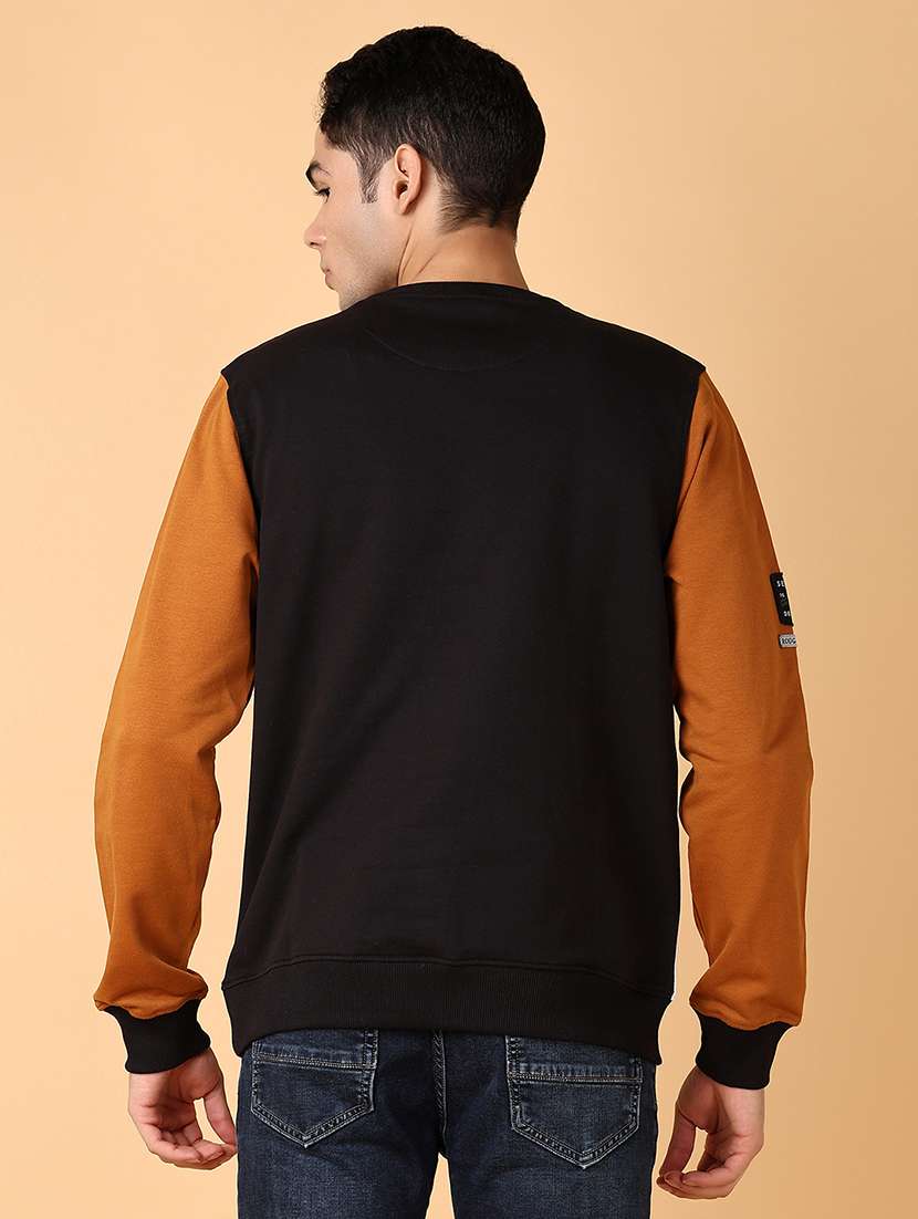 men long sleeves color block sweatshirt - 21561268 -  Standard Image - 3
