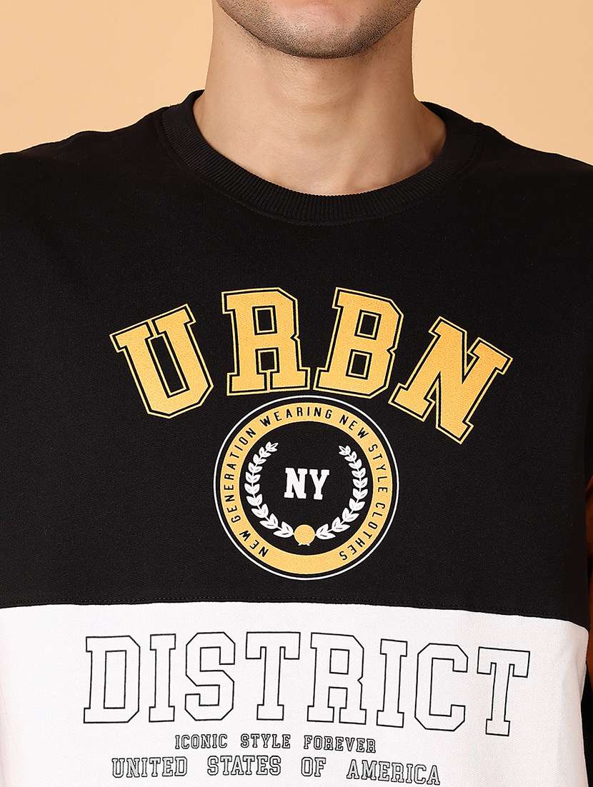 men long sleeves color block sweatshirt - 21561268 -  Standard Image - 5