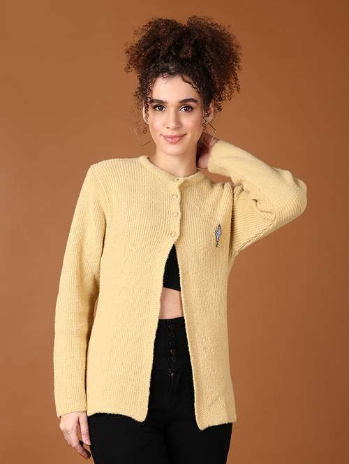 women solid long sleeve cardigan - 21561274 -  Standard Image - 0