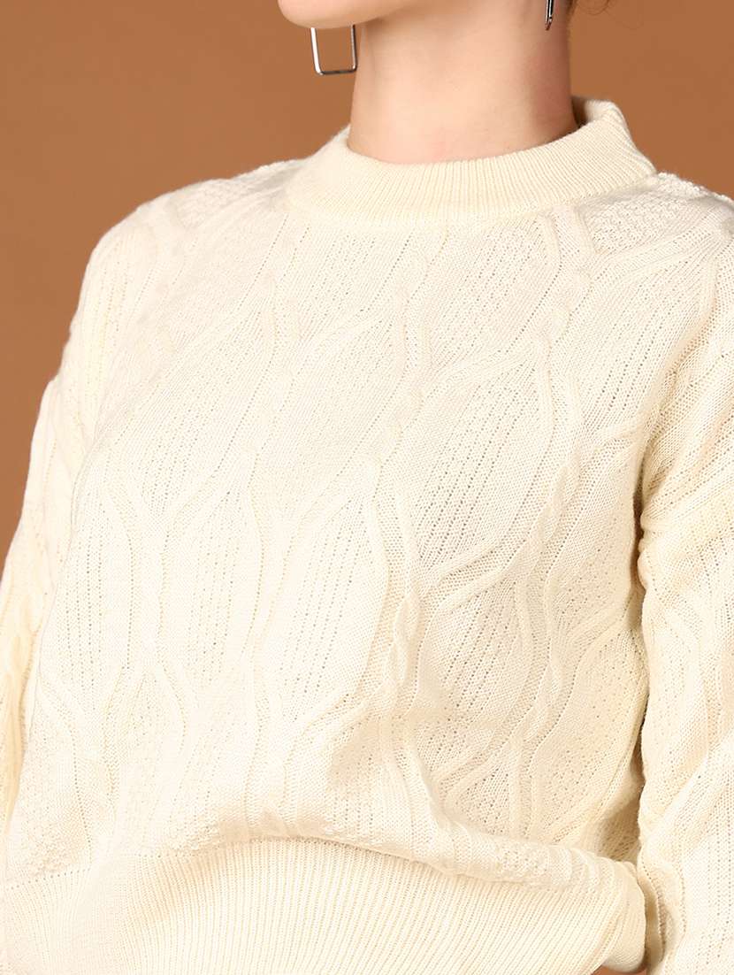 women self design long sleeve cropped pullover - 21561276 -  Standard Image - 5