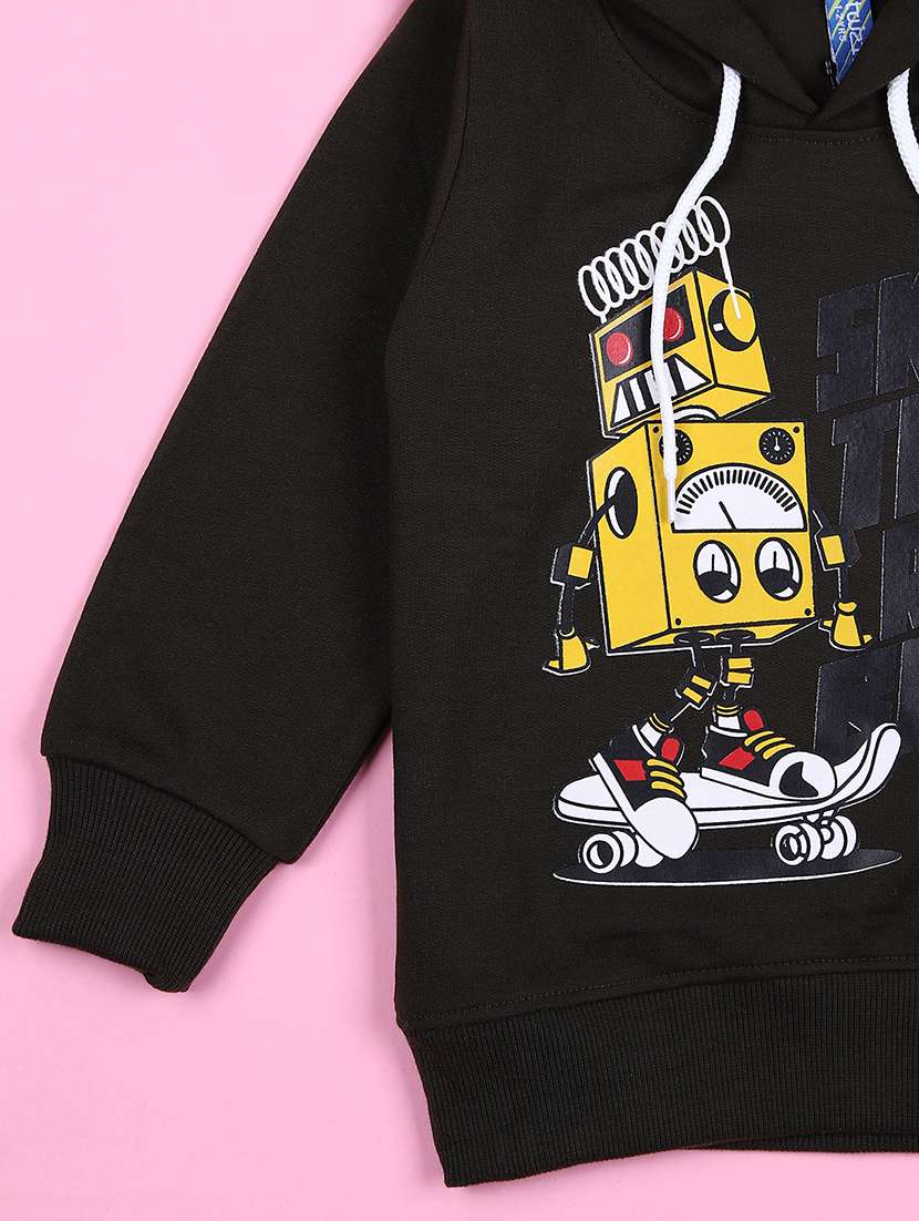 boys front print hooded sweatshirt - 21561281 -  Standard Image - 3