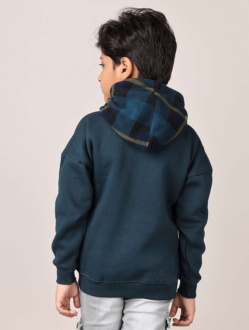 Boys Front Print Long Sleeve Hooded Sweatshirt - 21561288 -  Standard Image - 3