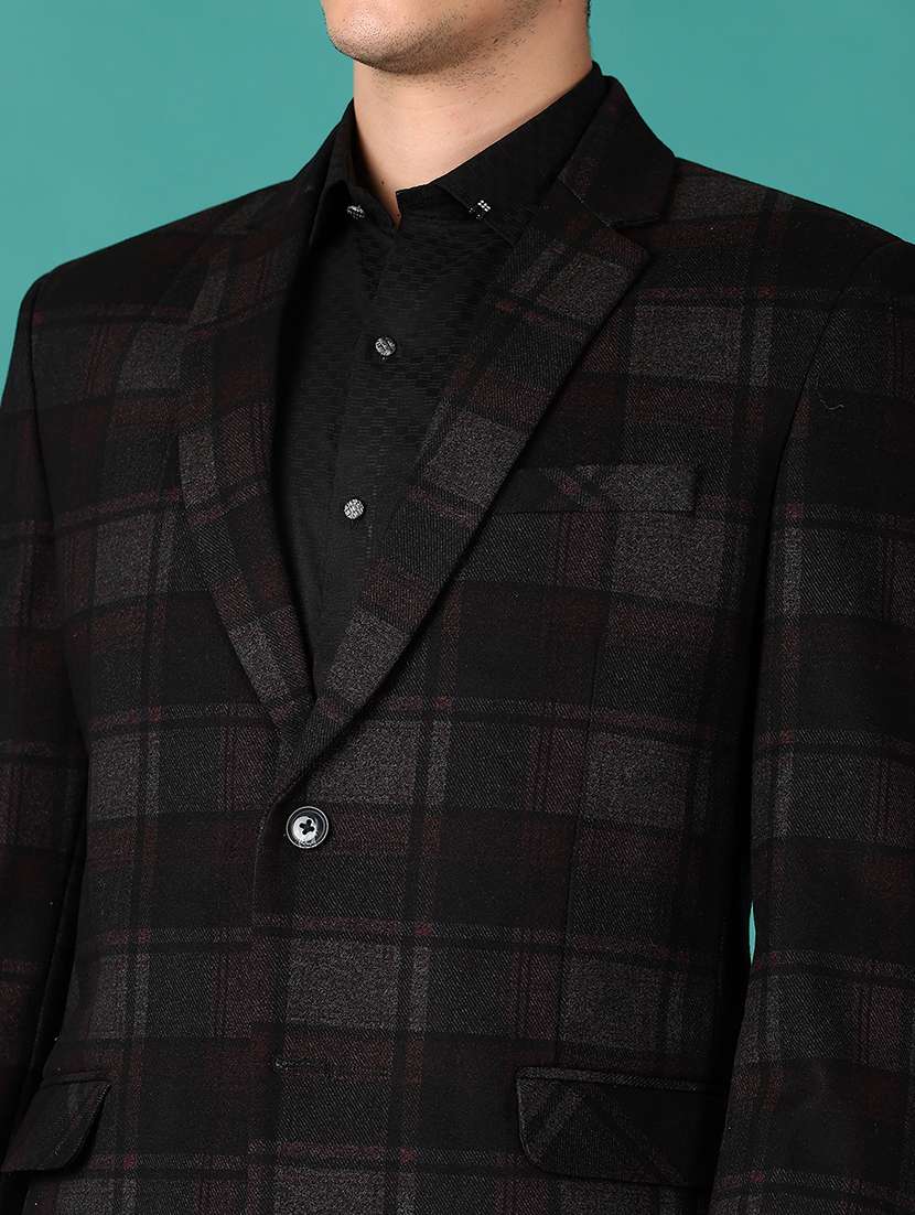 men checkered single breasted casual blazer - 21561301 -  Standard Image - 5