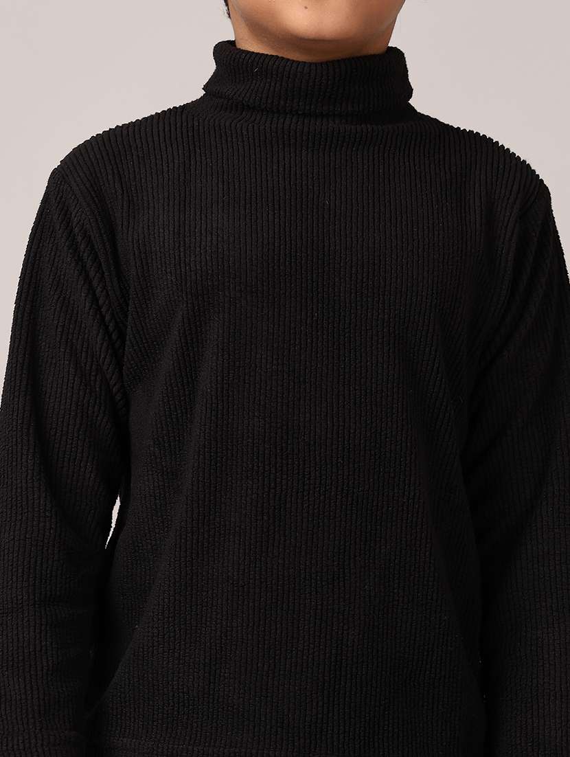 boys solid long sleeve pullover sweater - 21561336 -  Standard Image - 3