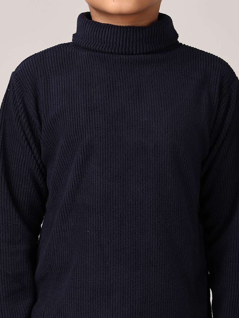 boys solid long sleeve pullover sweater - 21561337 -  Standard Image - 3