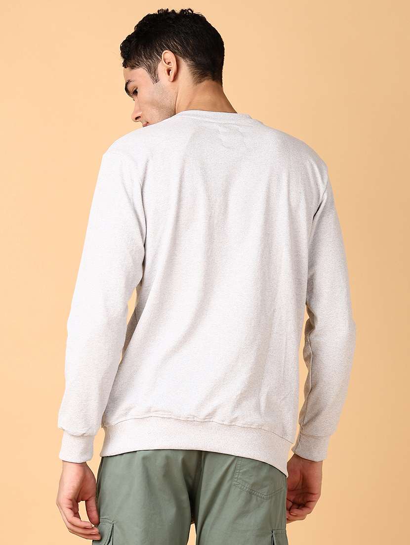 men long sleeves chest print sweatshirt - 21561350 -  Standard Image - 3