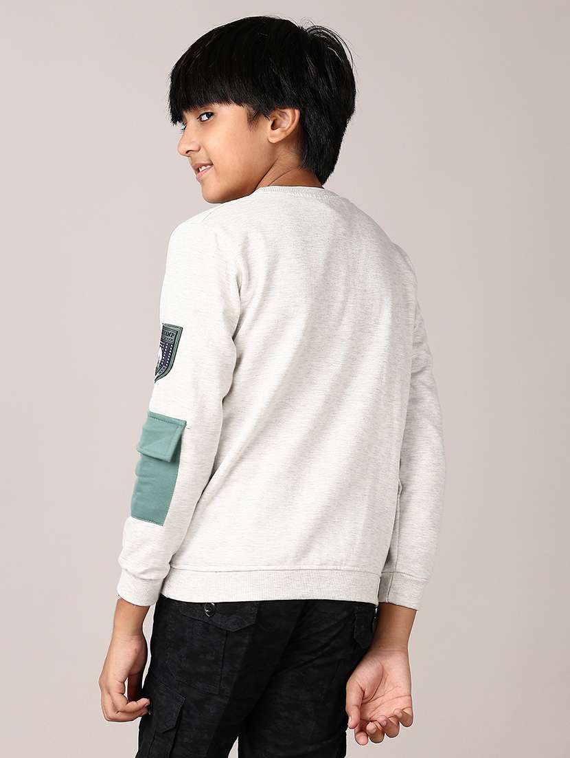 boys long sleeves placement print sweatshirt - 21561360 -  Standard Image - 3