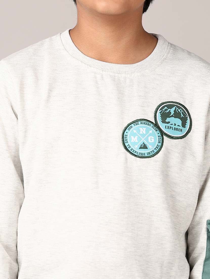 boys long sleeves placement print sweatshirt - 21561360 -  Standard Image - 5