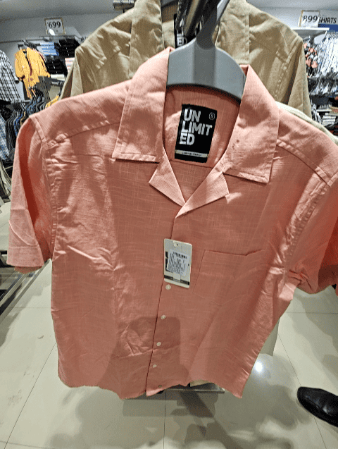 coral slub casual shirt - 21561377 - Standard Image - 0