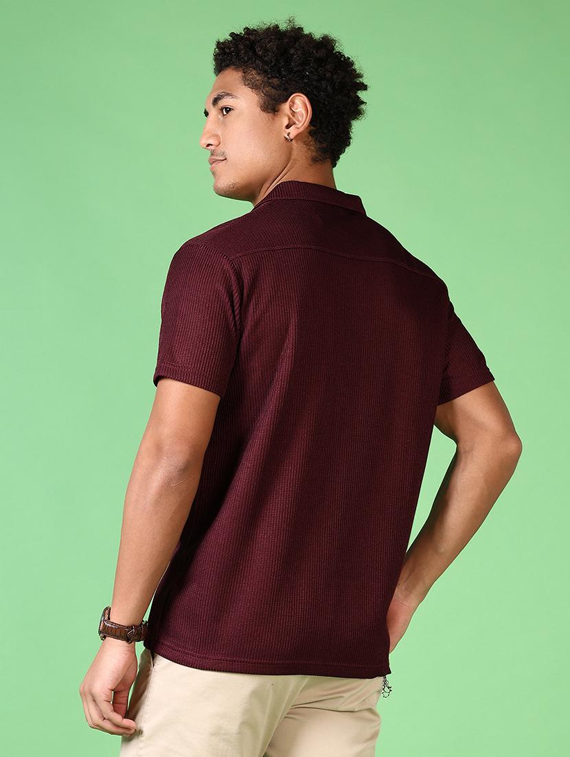 men solid short sleeve casual shirt - 21561461 - Standard Image - 3