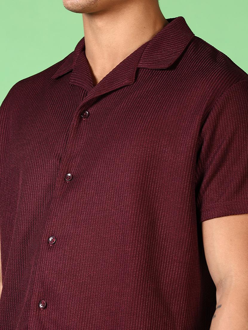 men solid short sleeve casual shirt - 21561461 - Standard Image - 5