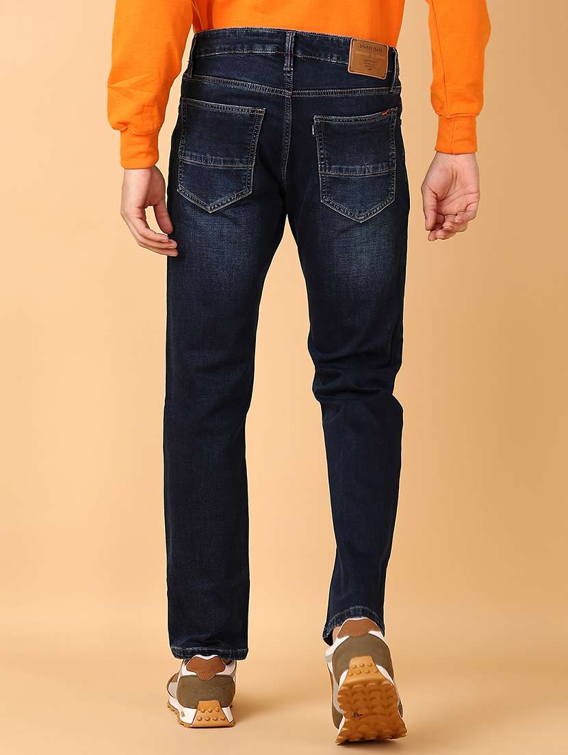 men plain mid rise denim jean - 21561475 - Standard Image - 3