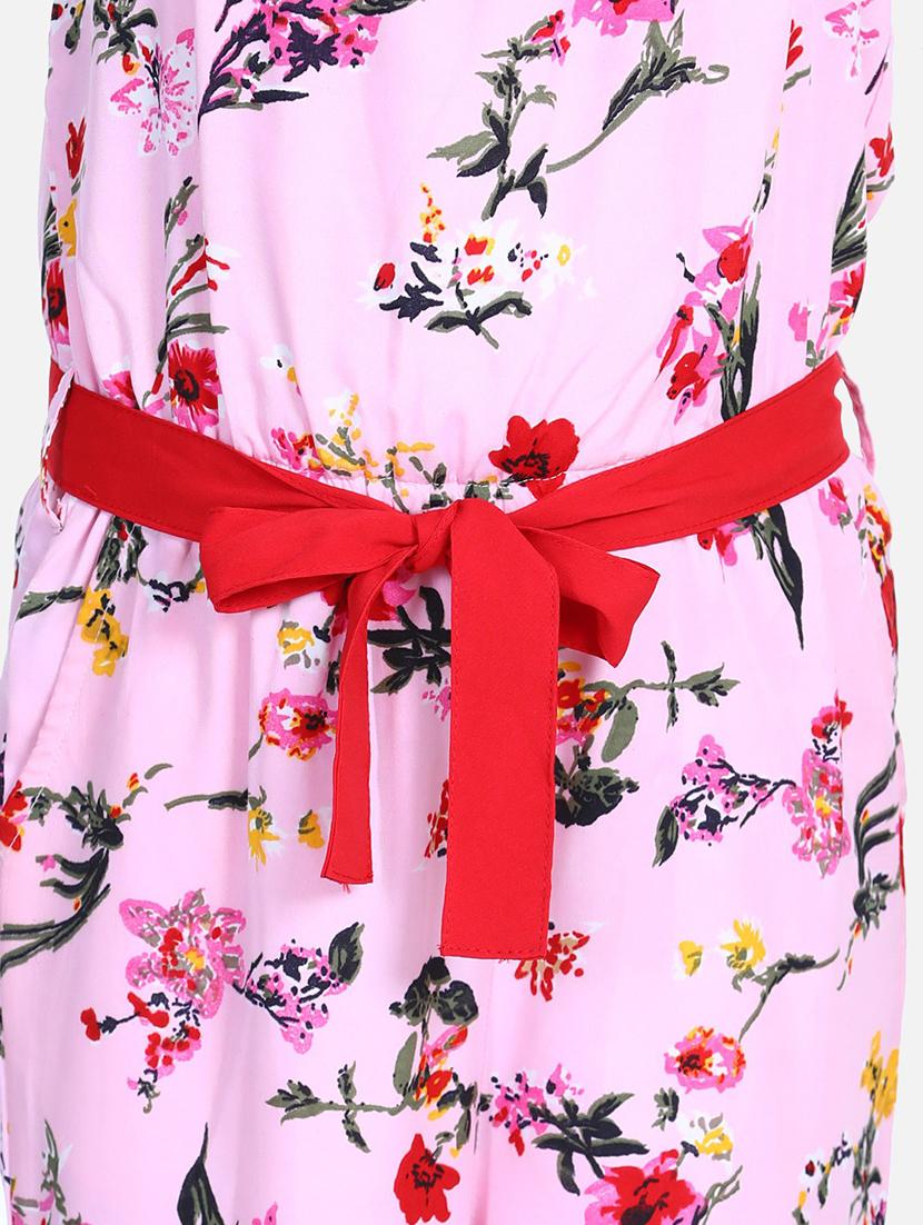 girls floral printed sleeveless jumpsuit - 21561669 - Standard Image - 3