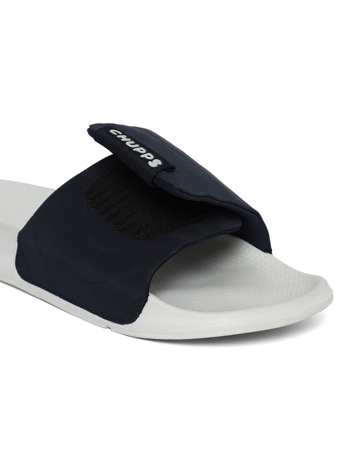 men black solid velcro slider - 21561907 - Standard Image - 3