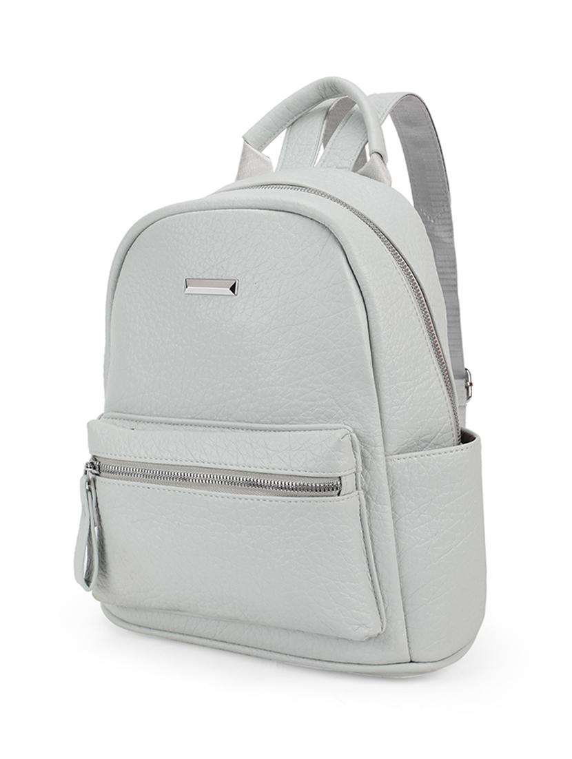 solid blue leatherette bagpack - 21562332 - Standard Image - 3