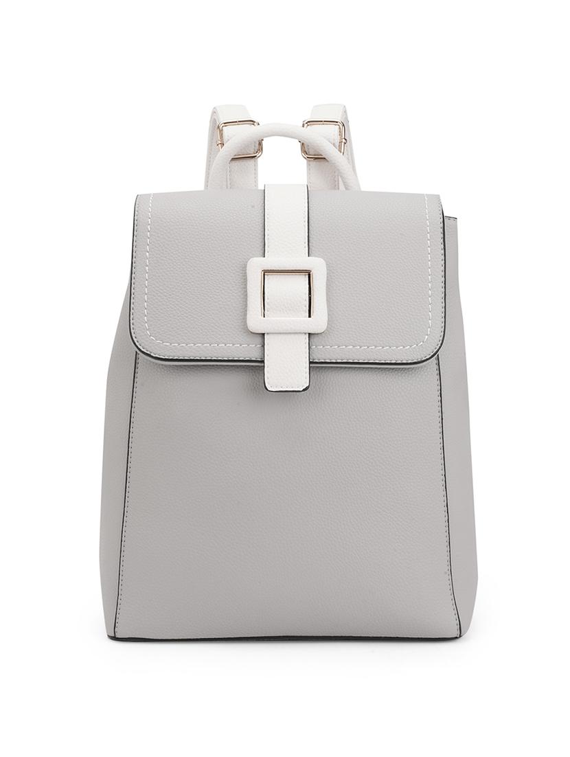 solid grey textured backpack - 21562333 - Zoom Image - 0
