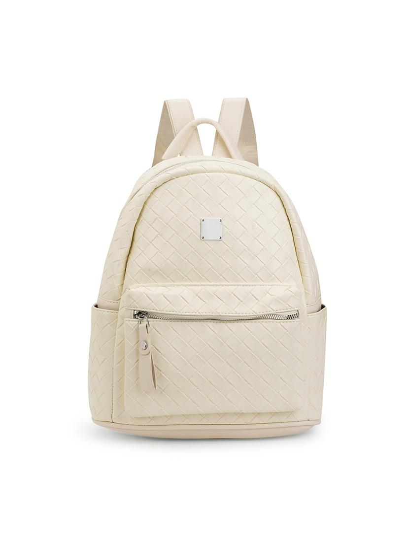 white leatherette backpack - 21562336 - Standard Image - 3