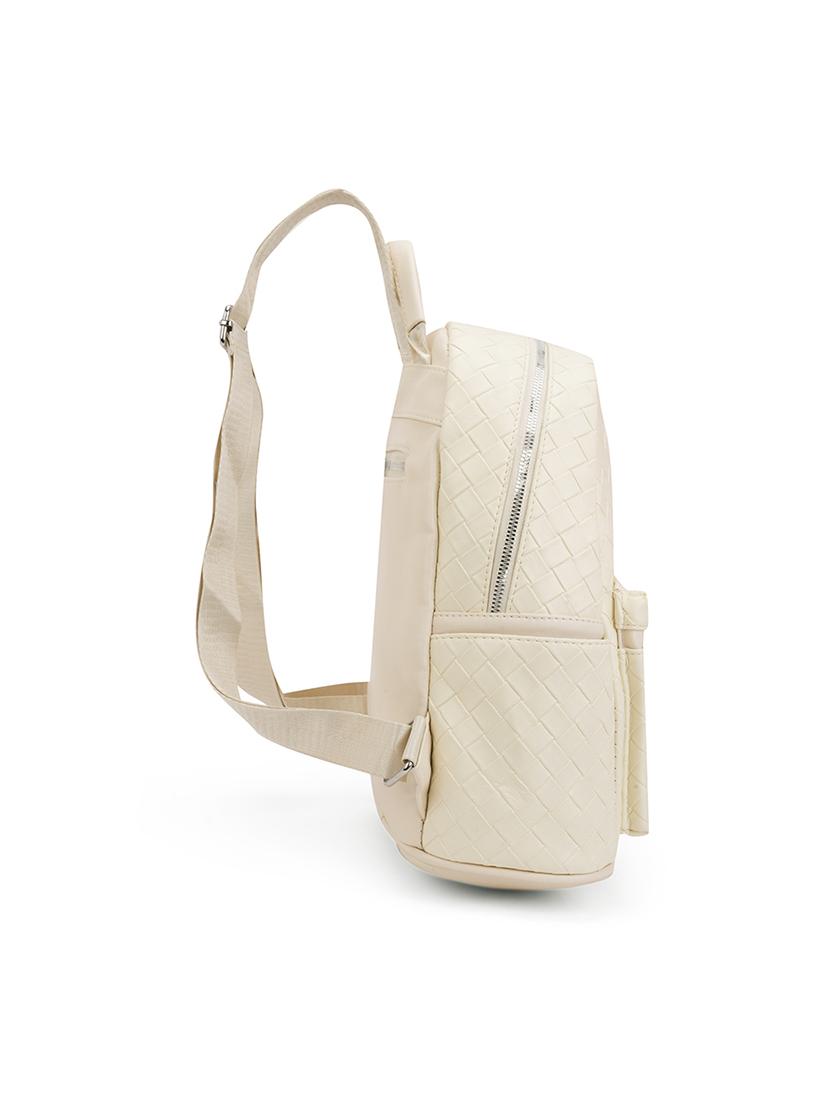 white leatherette backpack - 21562336 - Standard Image - 5