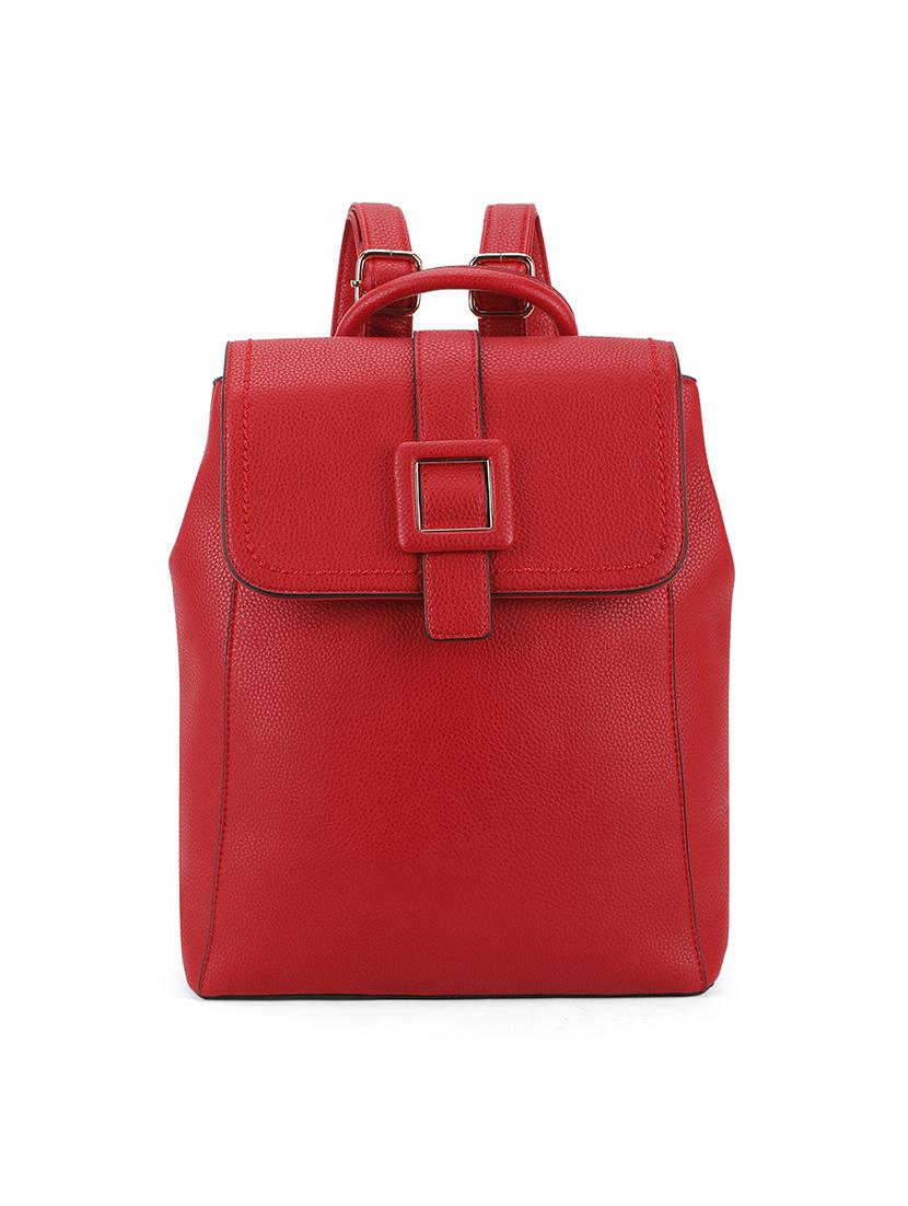 red textured leatherette backpack - 21562337 - Standard Image - 3