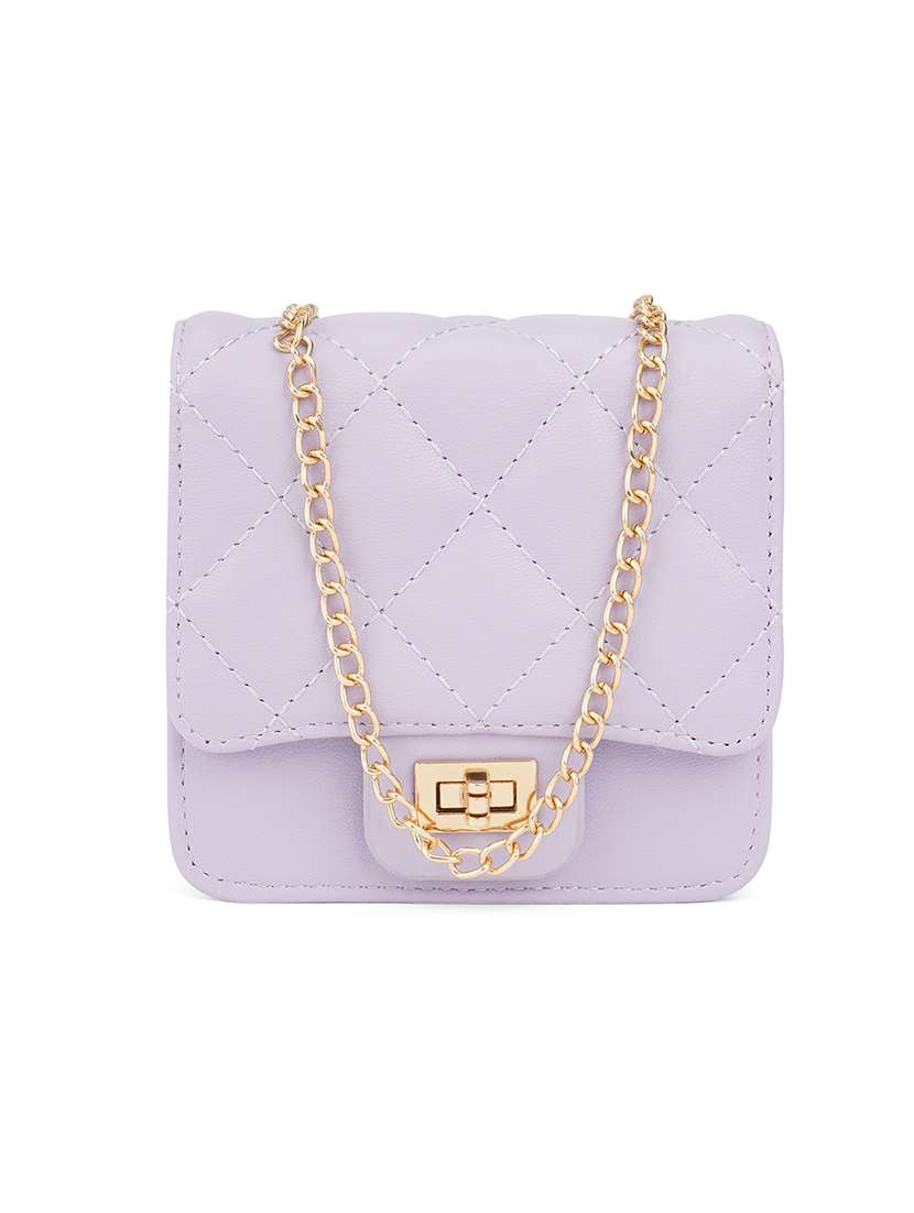 lavender leatherette (pu) sling bag - 21562363 - Zoom Image - 0