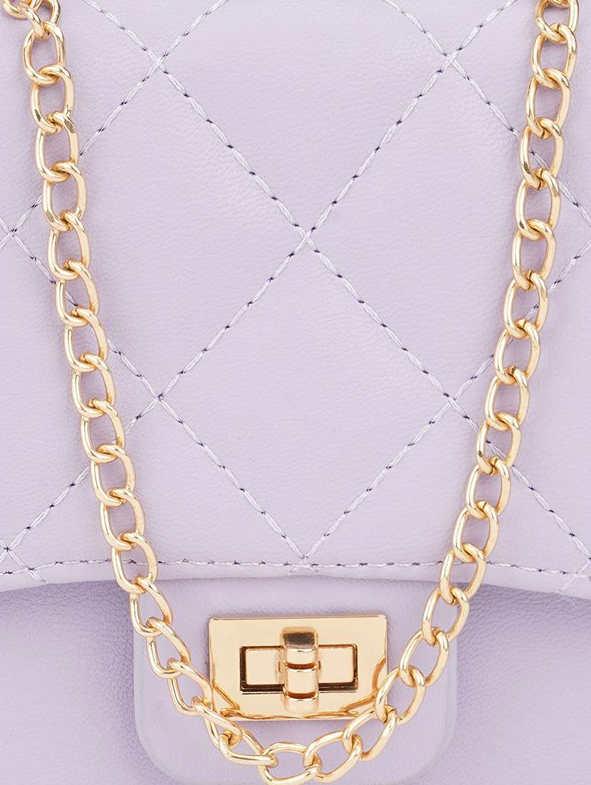 lavender leatherette (pu) sling bag - 21562363 - Standard Image - 3