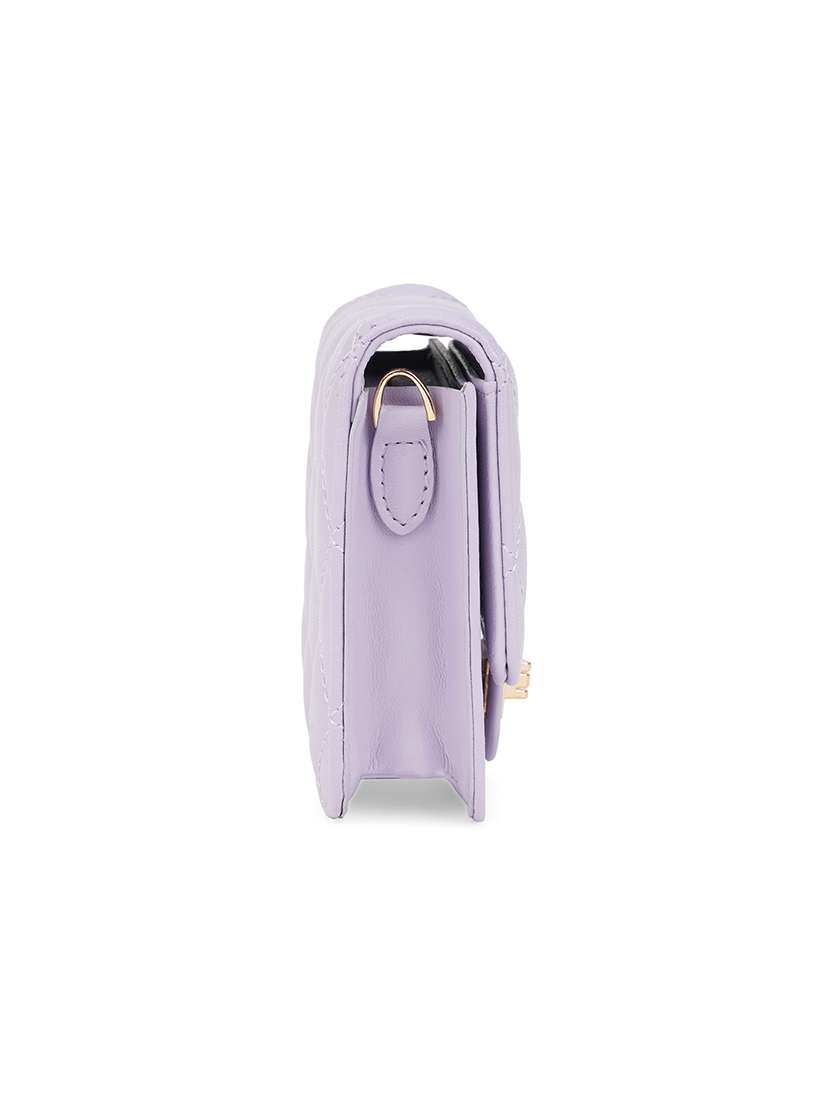 lavender leatherette (pu) sling bag - 21562363 - Standard Image - 5
