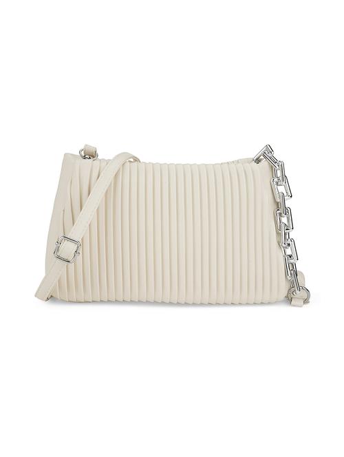 beige textured leatherette sling bag - 21562368 - Standard Image - 0