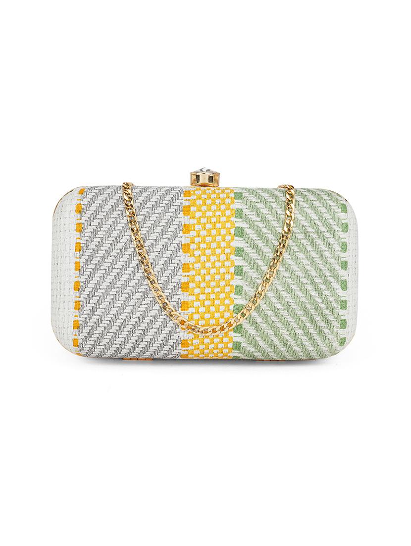 women green pu box clutch - 21562398 - Zoom Image - 0