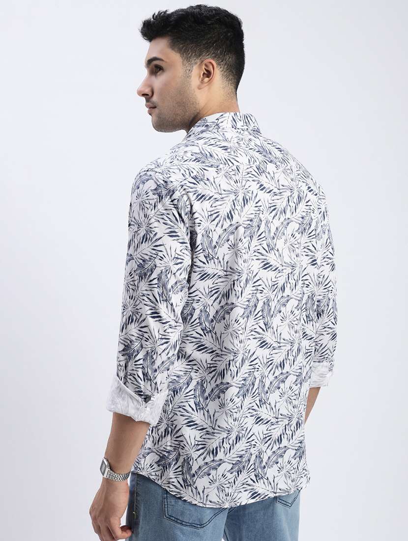 men printed long sleeve casual shirt - 21562507 -  Standard Image - 3