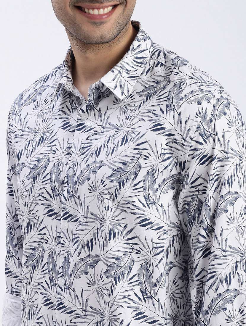 men printed long sleeve casual shirt - 21562507 -  Standard Image - 5