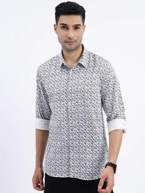 men printed long sleeve casual shirt - 21562508 -  Standard Image - 0