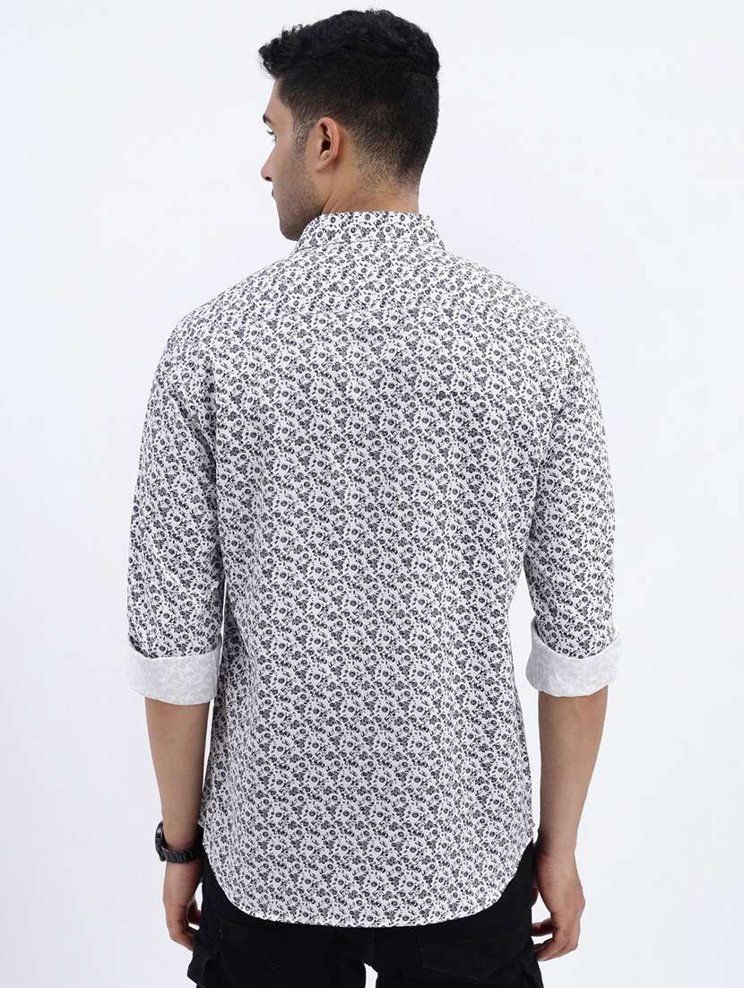 men printed long sleeve casual shirt - 21562508 -  Standard Image - 3