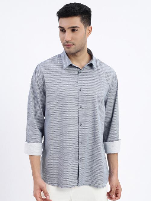 men printed long sleeve casual shirt - 21562513 - Standard Image - 0