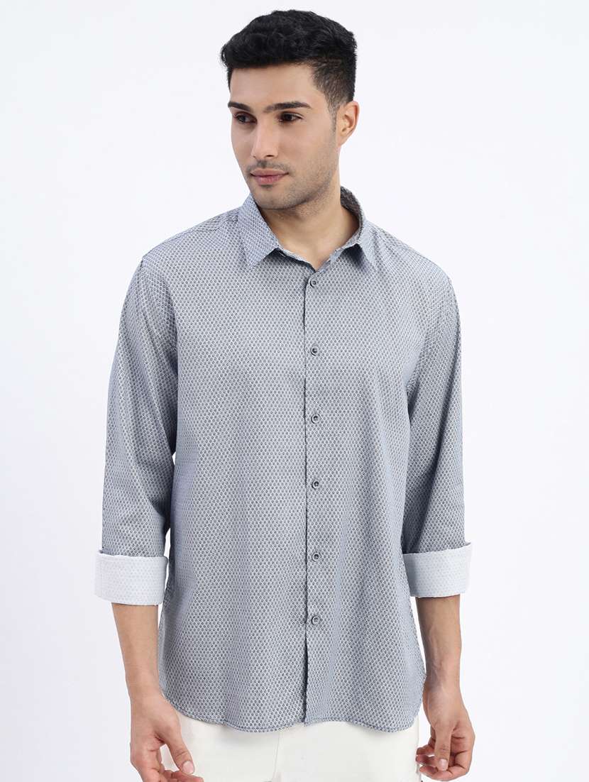 men printed long sleeve casual shirt - 21562513 - Zoom Image - 0