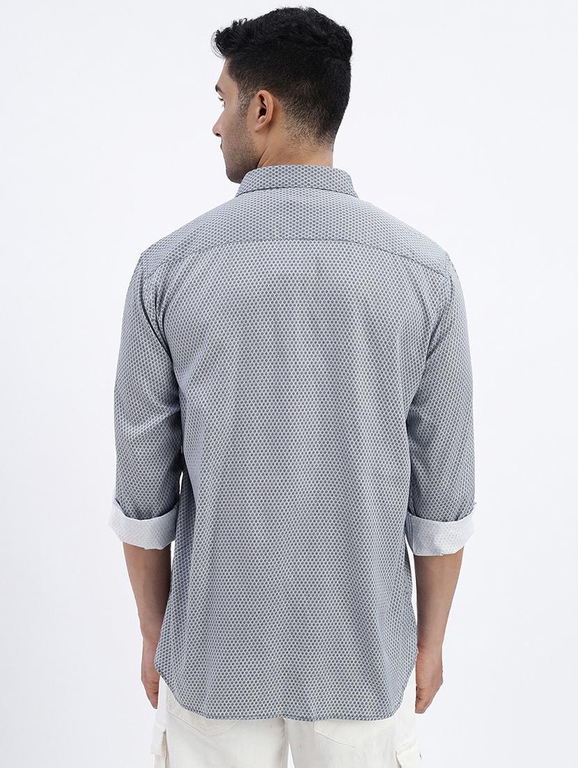 men printed long sleeve casual shirt - 21562513 - Standard Image - 3