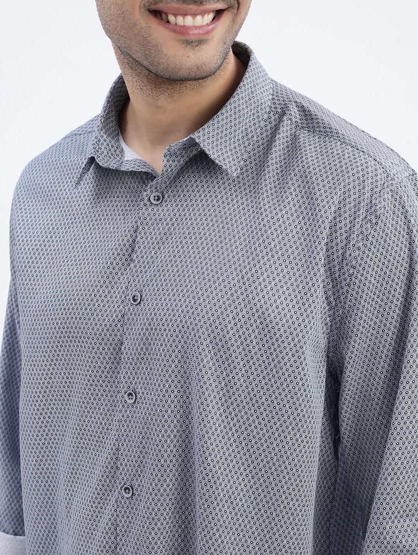 men printed long sleeve casual shirt - 21562513 - Standard Image - 5