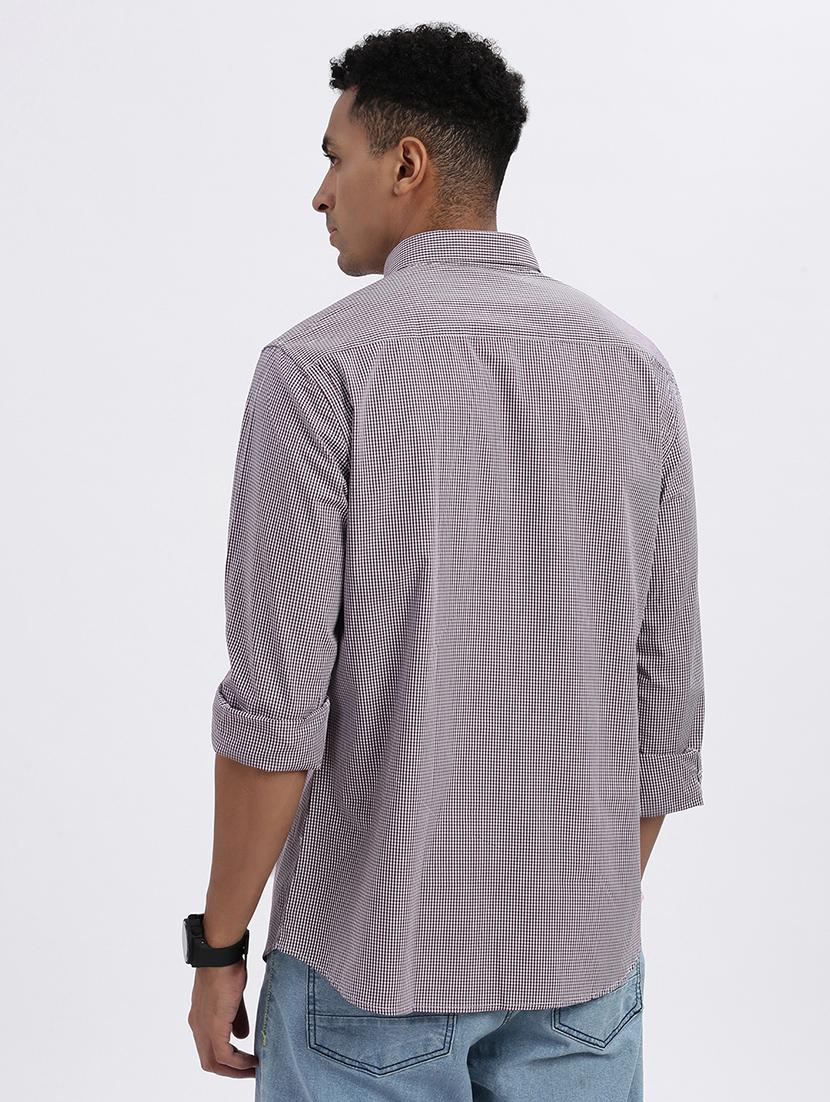 men checkered long sleeve casual shirt - 21562517 - Standard Image - 3
