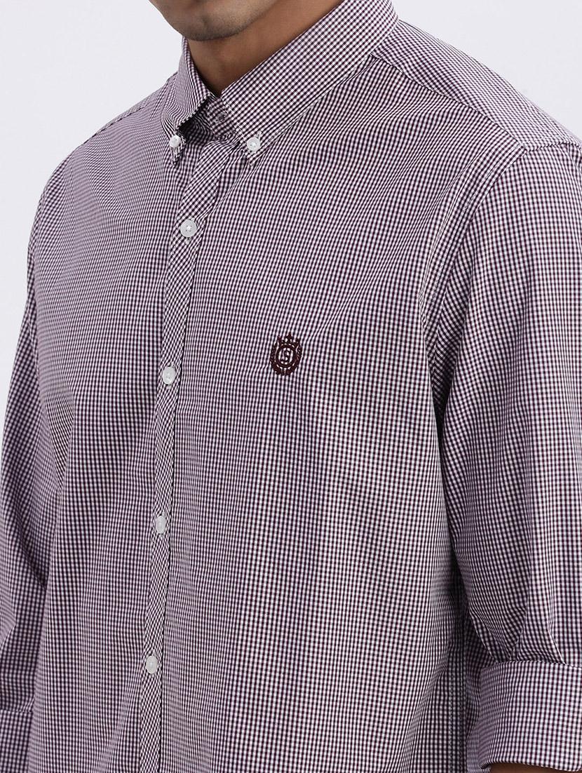 men checkered long sleeve casual shirt - 21562517 - Standard Image - 5