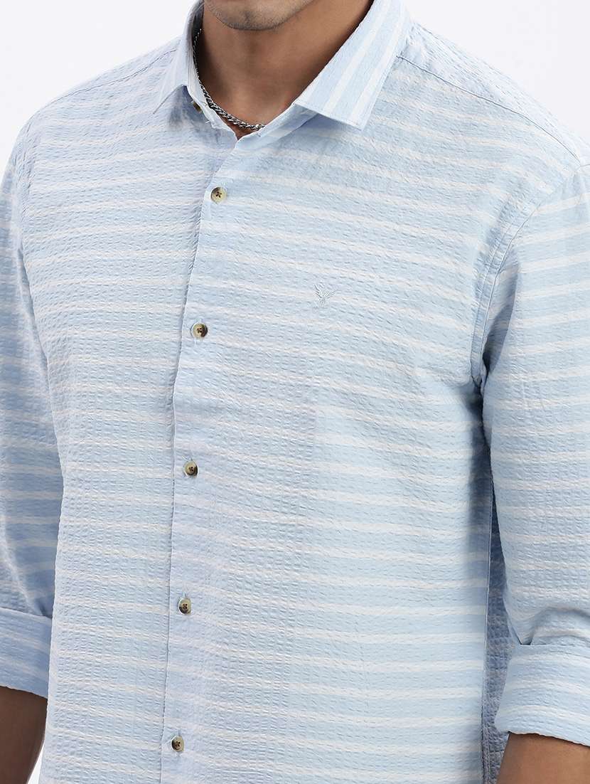 men striped long sleeve casual shirt - 21562521 -  Standard Image - 5